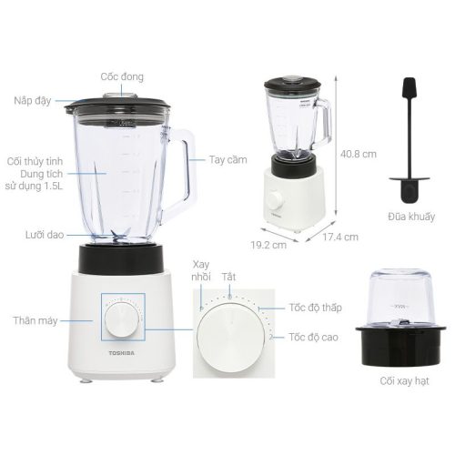 Kích thước Máy xay sinh tố TOSHIBA BL-70GR1UV