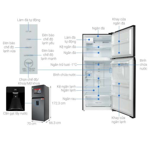 Thông số Tủ lạnh Toshiba Inverter GR-RT535WEA-PMV(06)-MG
