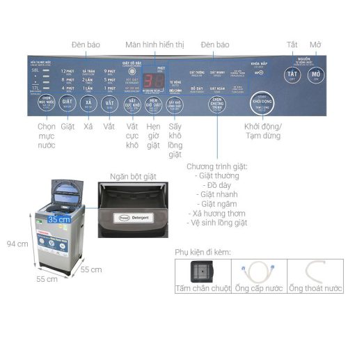 Thông số Máy giặt Toshiba AW-J920LV
