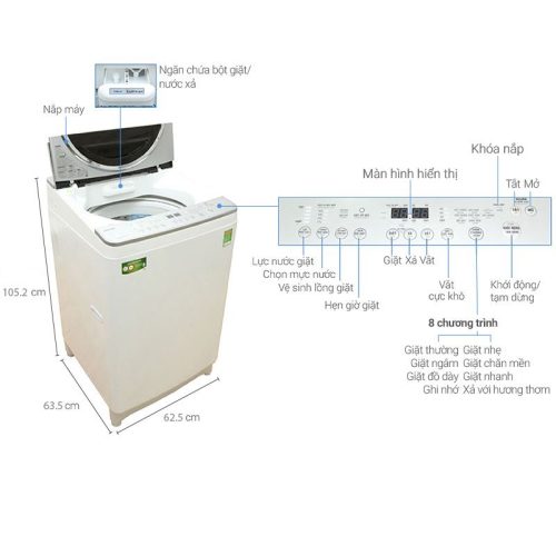 Thông số Máy giặt Toshiba AW-DE1100GV